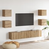 vidaXL Komplet TV omaric 6 pcs Rjava 160 x 30 x 30 cm Konstruiran les | Shoptok.si