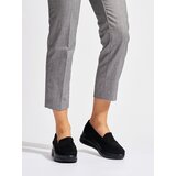 GOODIN Suede black loafers on a thick platform | shoptok.hr