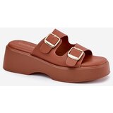 Boto Womens Wedge And Platform Sandals With Buckles Camel Nitarelia | Shoptok.si