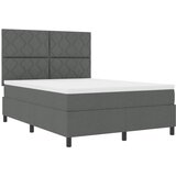  Krevet s opruga kutije Tamno siva 140 x 190 cm tkanina | shoptok.hr