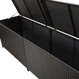  Kutija za pohranu od poliratana 200 x 50 x 60 cm crna | shoptok.hr