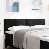 vidaXL Naslon za glavu dizajn dijamantskih blokova crni 140 cm tkanina | shoptok.hr