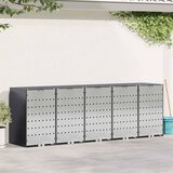 vidaXL Shranjevanje kolesnega zaboja za 3 zaboje Antracit | Shoptok.si