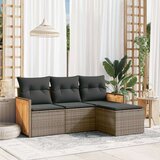 vidaXL 4-dijelni set vrtnih sofa od poliratana s jastucima sivi | shoptok.hr
