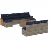  11-dijelni vrtni set s jastucima, sivi poliratan | shoptok.hr