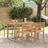 Stol za vrt Siva 140 x 80 x 75 cm Čvrsto drvo akacije | shoptok.hr