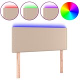 Maison Chic led posteljno vzglavje - vzglavna omarica - nočna omarica kapučino 100x5x78/88 cm umetno usnje, (21713028) Cene