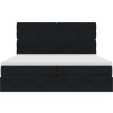 vidaXL Otomanski okvir kreveta s madracima crni 200x200cm baršunasti | shoptok.hr
