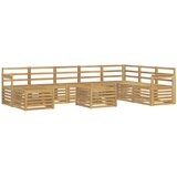  Set vanjskih sofa 9 kom. Bijela Čvrsto drvo akacije | shoptok.hr