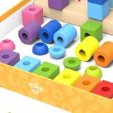 Tooky Toy Lesena igra za razvoj spretnosti pri sortiranju biserov | Shoptok.si