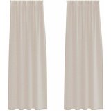 Voile zavjesa sa zavjesama 2 pcs Pijesak 260 x 140 cm Poliester | shoptok.hr