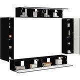 vidaXL TV omarica 8 pcs Črna, (5000132498) | Shoptok.si