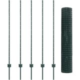 vidaXL Euro Ograda s Stupovima Set od 2 Zelena Čelik obložen prahom, PVC | shoptok.hr