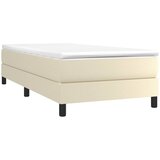Krevet s oprugama i madracem krem 80 x 200 cm od umjetne kože | shoptok.hr