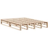 vidaXL Krevet s regalom za knjige bez madraca 135x190 cm masivno drvo | shoptok.hr