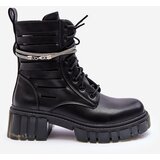Boto Fashionable Workers Boots With Chain Black Solesso | Shoptok.si