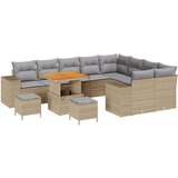  Set vrtnog kauča s 12 dijelova Bež poli ratan akacija 3-dijelni set za objedovanje u vrtu s jastučićima Bež poli ratan akacija | shoptok.hr