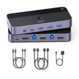 Ugreen USB 3.0 KVM stikalo za 1 monitor in 2 računalnika | Shoptok.si