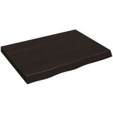 Maison Chic Stenska polica - Viseča Polica temno rjava 80x60x(2-6) cm trdna hrastovina, (21784793) | Shoptok.si