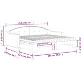  Dnevni krevet na razvlačenje svjetlosivi 90 x 190 cm od tkanine | shoptok.hr