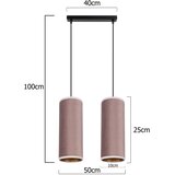  Visilica na sajli AVALO 2xE27/60W/230V, ružičasta/bakarna | Eponuda.com