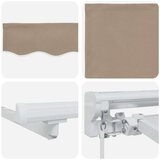  Ročno zložljivo senčilo Bež 4,5 × 3 m Poliester s PU premazom, (5000204562) | Shoptok.si