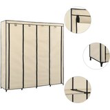Furnova Garderobna omara s 4 predelki krem 175x45x170 cm, (21930395) | Shoptok.si