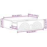 Stolna Stenska stranska miza Sonoma hrast 59 x 34,5 x 17 cm, (5000232379) | Shoptok.si