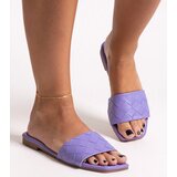 Gemre Purple flip-flops with quilted insole Hakimi | Shoptok.si