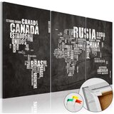  Slika na plutenoj podlozi - El Mundo [Cork Map] 60x40 Cijene