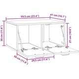  ormar za zid Zidne Betonska siva 59,5 x 41 x 30 cm | shoptok.hr