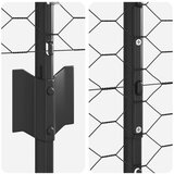 vidaXL Ograda Postavitev 22 kosov U-Kanal Siva 100 cm Jeklo, Hexagonalna ograja Siva 1x50 m Jeklo | Shoptok.si