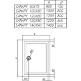 Kolpa San tuš kad z oblogo iz litega marmorja canary 100 x 80/0 cm (3838987534488) | Shoptok.si