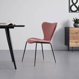 Bessagi Home stol alicia, roza, žamet | Shoptok.si