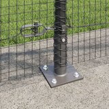 vidaXL set metalnih stupova za ograde 2 kom Siva Metal 25 x 1 m | shoptok.hr