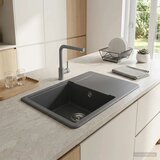  Jednostruki kuhinjski sudoper Granit 56 x 46 x 19 cm Grafitna - Grafitna 560 x 460 mm Cijene