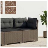 vidaXL Fotelja za jedan s Jastucima Izgled Ratan PP Svjetlosiva - Svjetlosiva Kutna sofa s antracit jastučićem i jastučićem za leđa | shoptok.hr