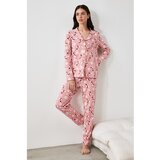 Trendyol Printed Knitted Pajamas Set Cene