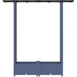  Povišeni krevet s mrežom i krovom Sivi 122,5 x 40 x 123 cm PP | shoptok.hr