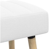  Klupa s utorima Bijela 110 x 40 x 46 cm Tkanina | shoptok.hr