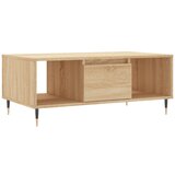 Maison Chic Klubska mizica - kavna mizica - Nizka mizica sonoma hrast 90x50x36,5 cm inženirski les, (21752624) Cene
