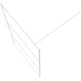 Pregrada za tuš bijela 115 x 195 cm s prozirnim staklom ESG | shoptok.hr