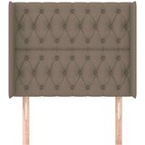  Vzglavje z ušesi taupe 103x16x118/128 cm blago, (20794199) | Shoptok.si
