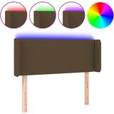 Maison Chic LED Posteljno vzglavje - Vzglavna omarica - Nočna omarica temno rjavo 103x16x78/88 cm blago, (21710462) | Shoptok.si