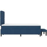  Box Spring postelja z vzmetnico in klopjo modra 120x190 cm tkanina, (22081165) Slike