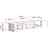  3-dijelni LED TV kabinet Hrast artisan Konstruirano drvo | shoptok.hr