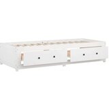  Dnevni ležaj bijeli 90 x 200 cm od masivne borovine | shoptok.hr