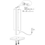 Eglo 98497 - prigušiva LED stona lampa SPADAFORA LED/15W/230V | Eponuda.com