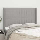  Uzglavlje s ušima svjetlosivo 147x16x118/128 cm od tkanine | shoptok.hr
