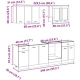  8-dijelni set kuhinjskih ormarića boja hrasta konstruirano drvo | shoptok.hr